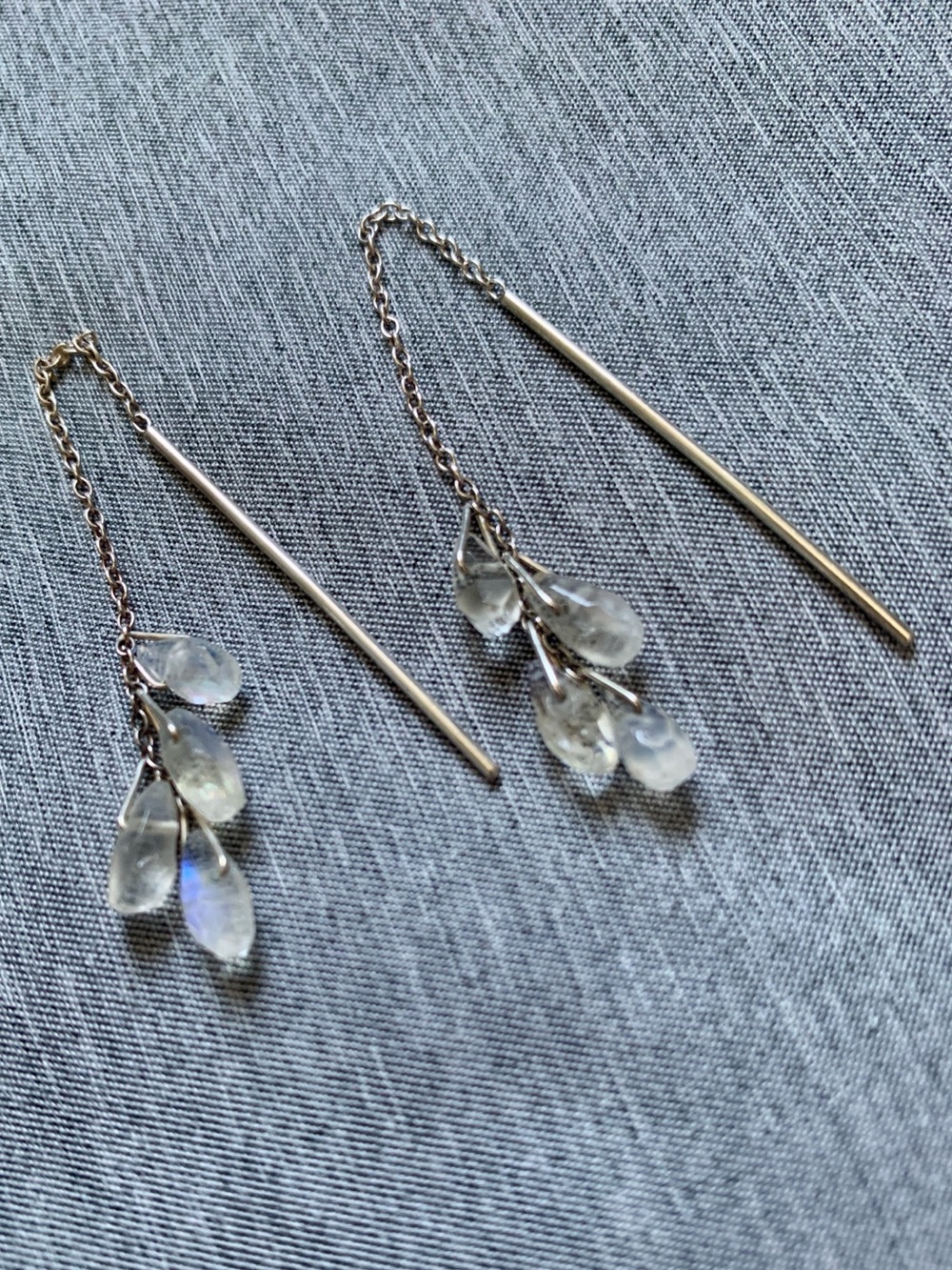 Chan Luu Threader Earrings - Moonstone